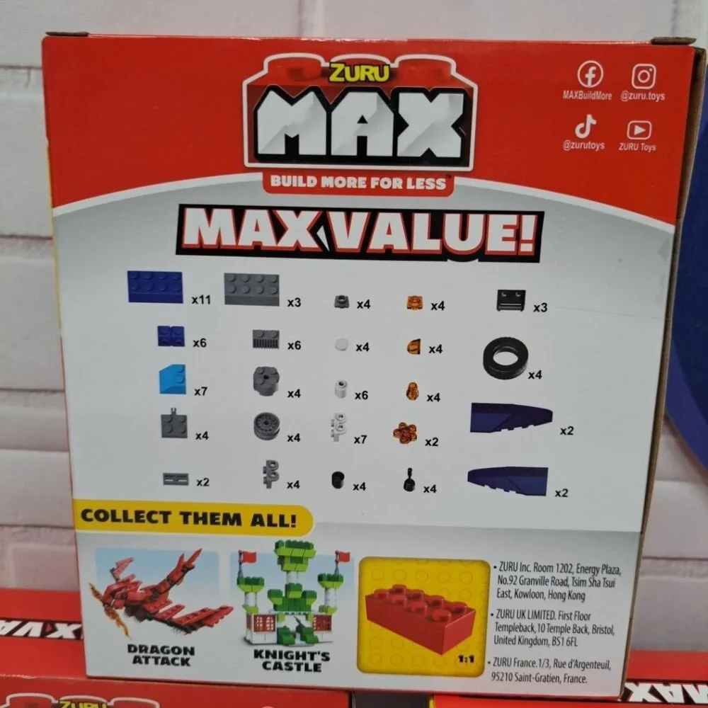 Lot of 3 Zuru Max Build, Space Hunter, Dragon Attack, Knights Castle, Sealed NIB - Picture 8 of 11